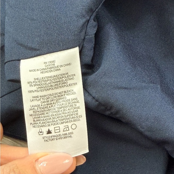 Dress The Population Navy Blue Raquel One Shoulder Midi Dress - Picture 6 of 9